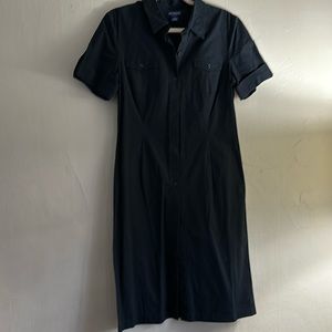 Women’s black button down dress